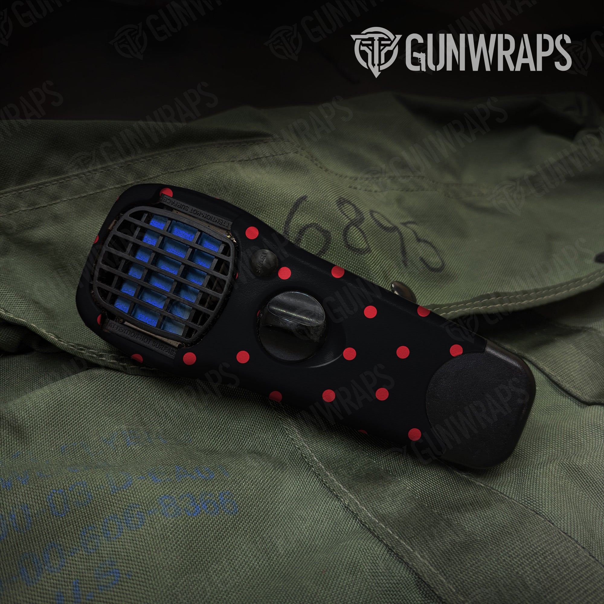 Thermacell Dotted Black Cherry Gear Skin Pattern