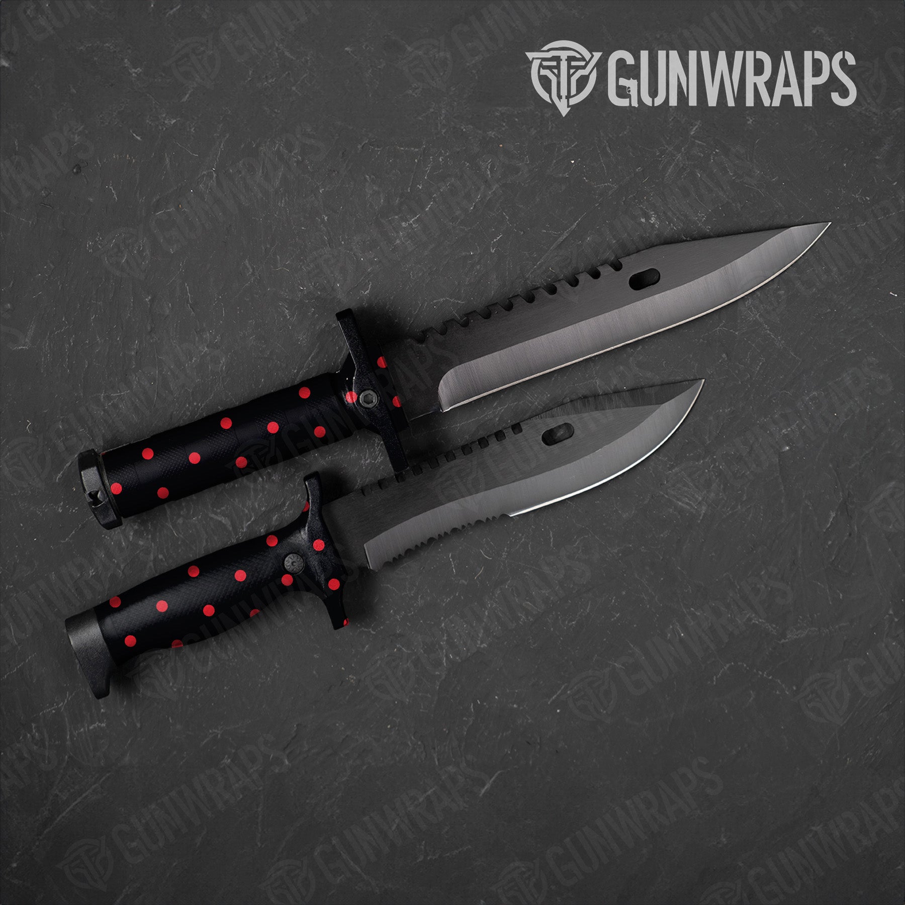 Knife Dotted Black Cherry Gun Skin Pattern