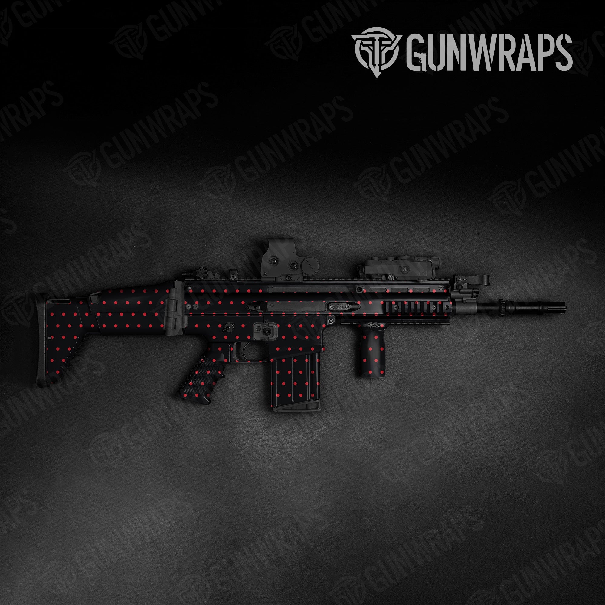 Tactical Dotted Black Cherry Gun Skin Pattern