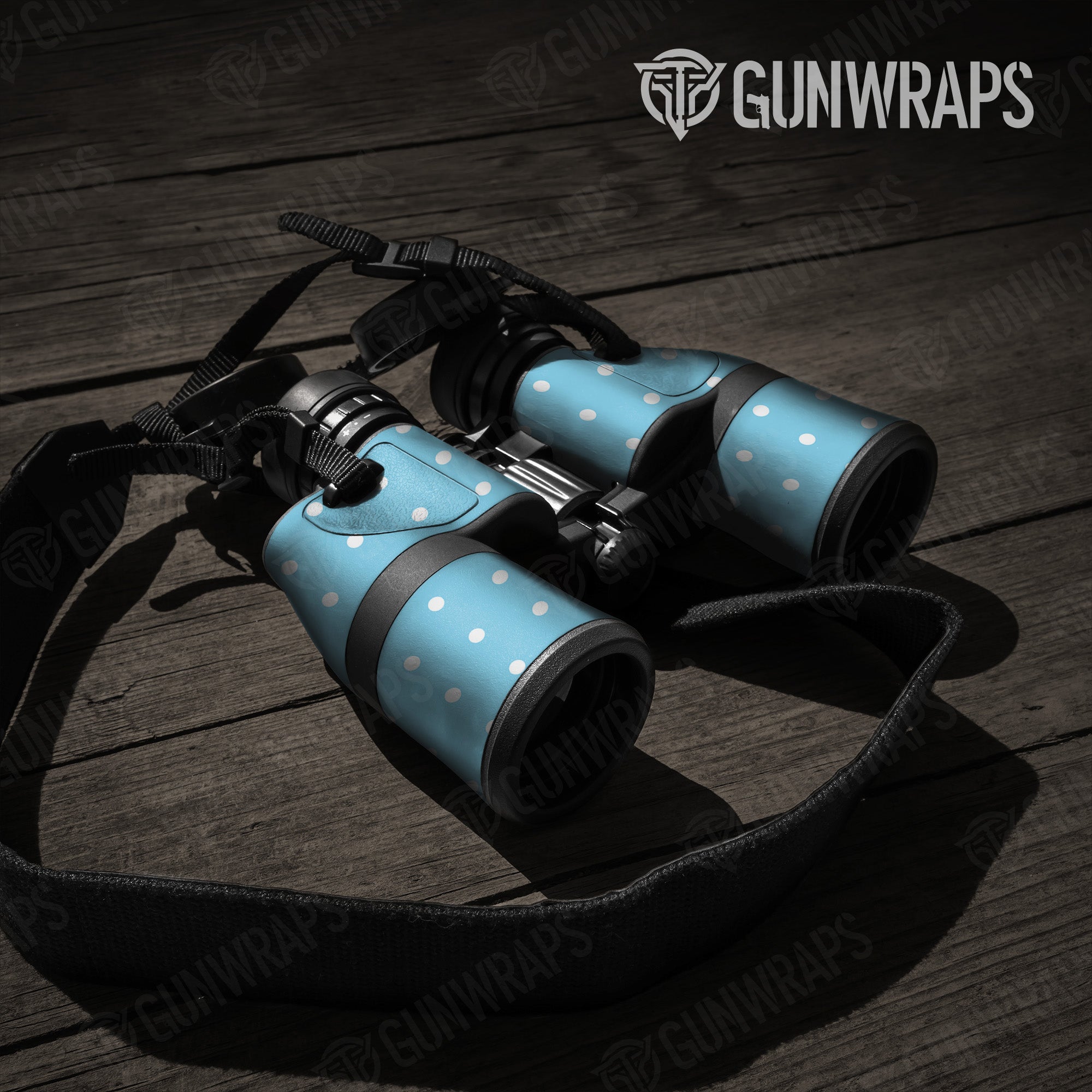 Binocular Dotted Blue Gun Skin Pattern