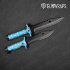 Knife Dotted Blue Gun Skin Pattern