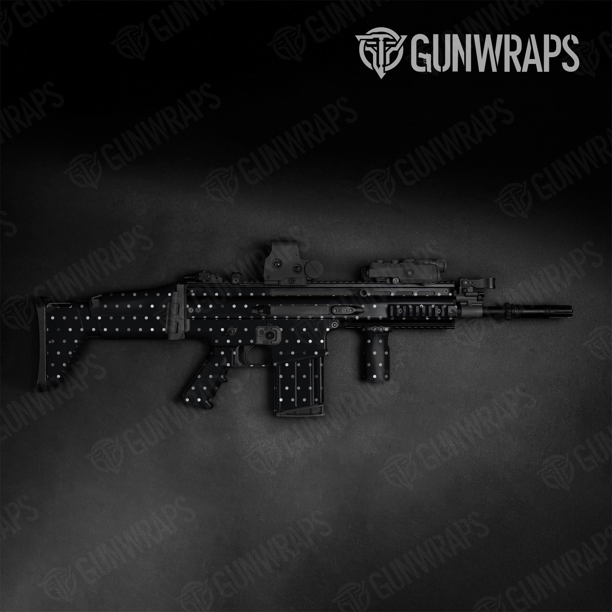 Tactical Dotted Grayscale Gun Skin Pattern