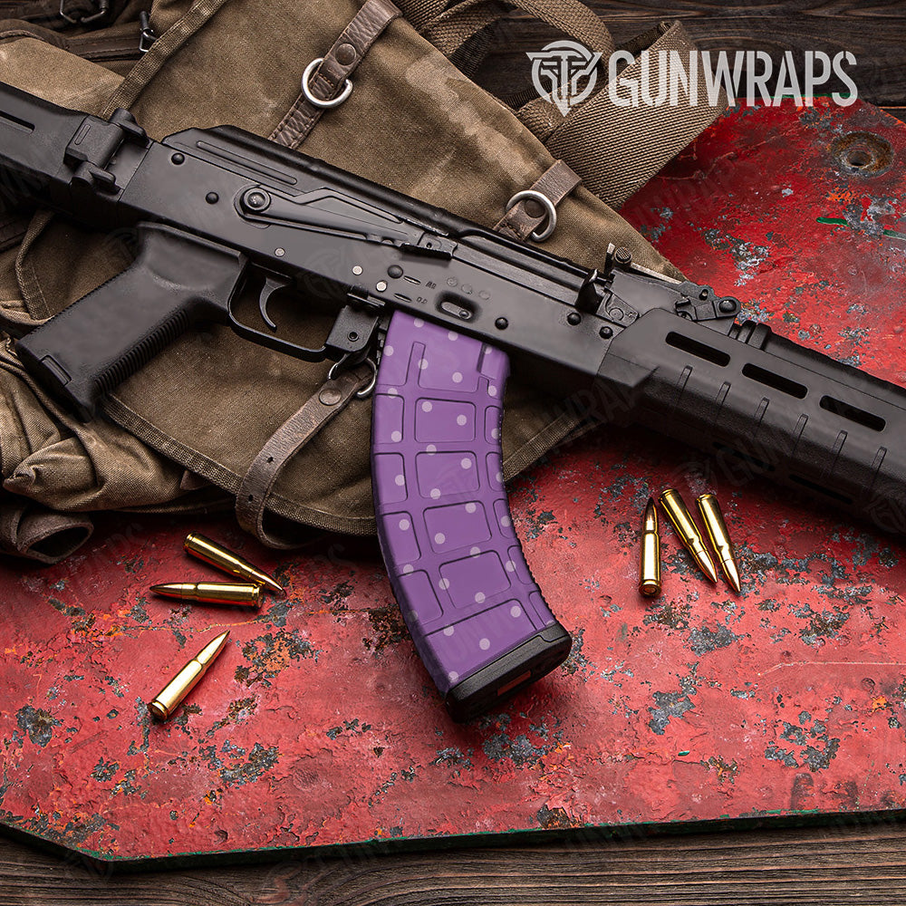 AK 47 Mag Dotted Lavender Gun Skin Pattern