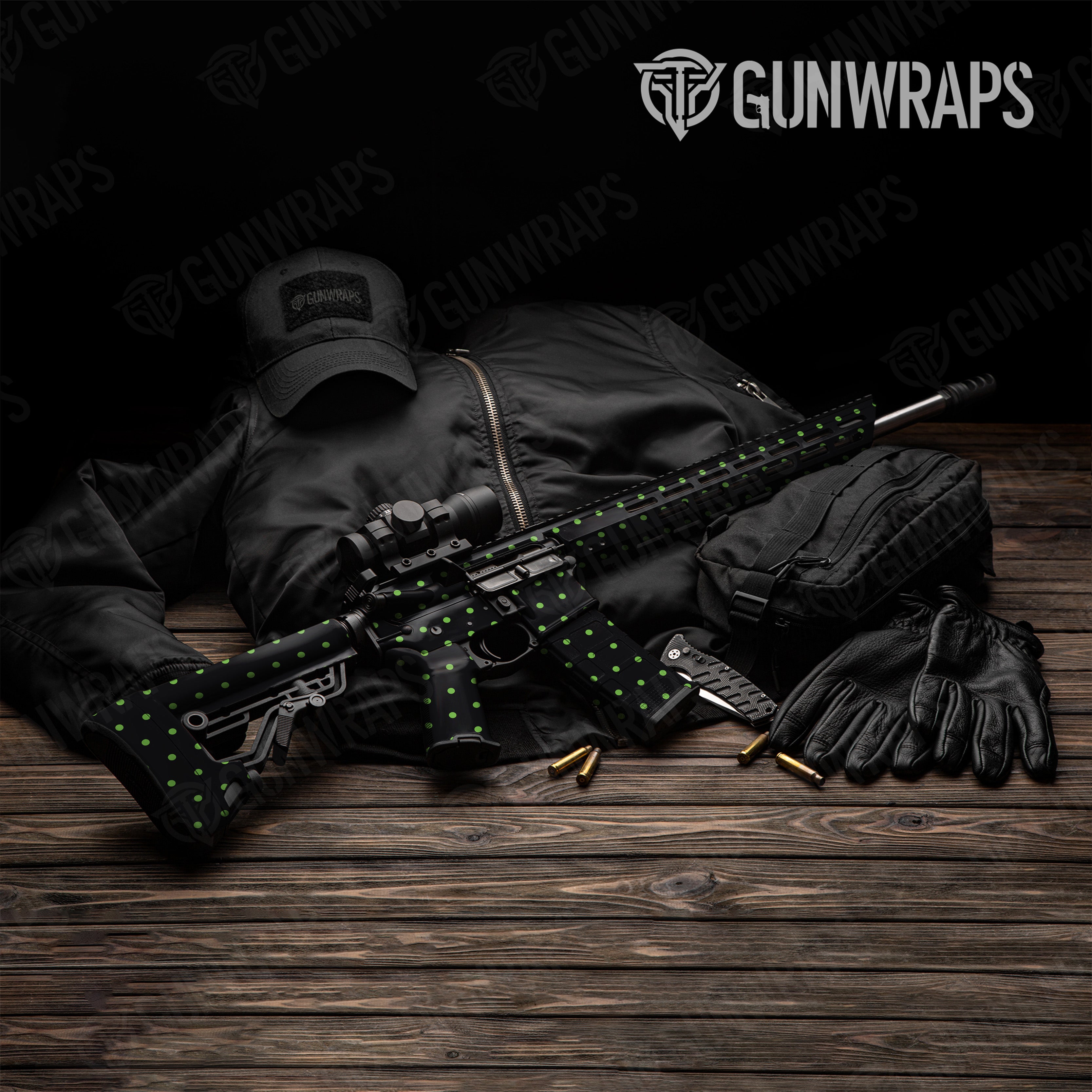 AR 15 Dotted Metro Green Gun Skin Pattern