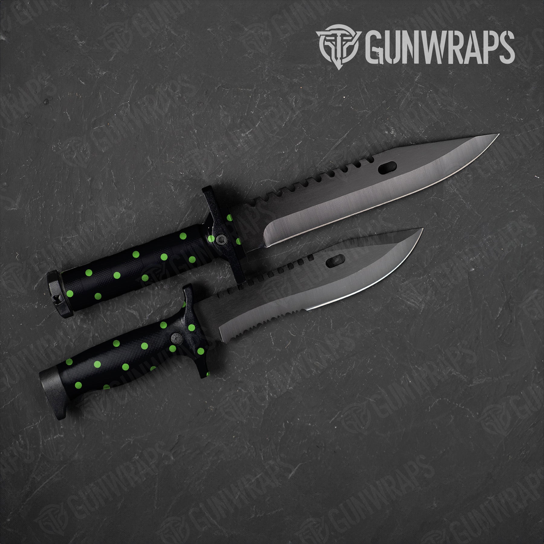 Knife Dotted Metro Green Gun Skin Pattern