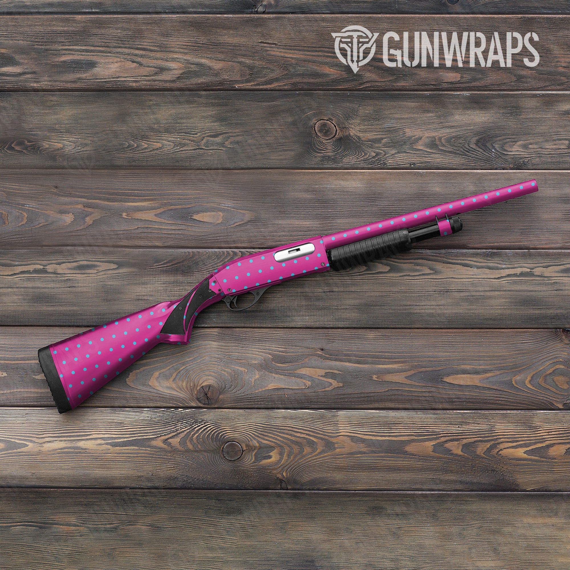 Shotgun Dotted Retro Blue Gun Skin Pattern