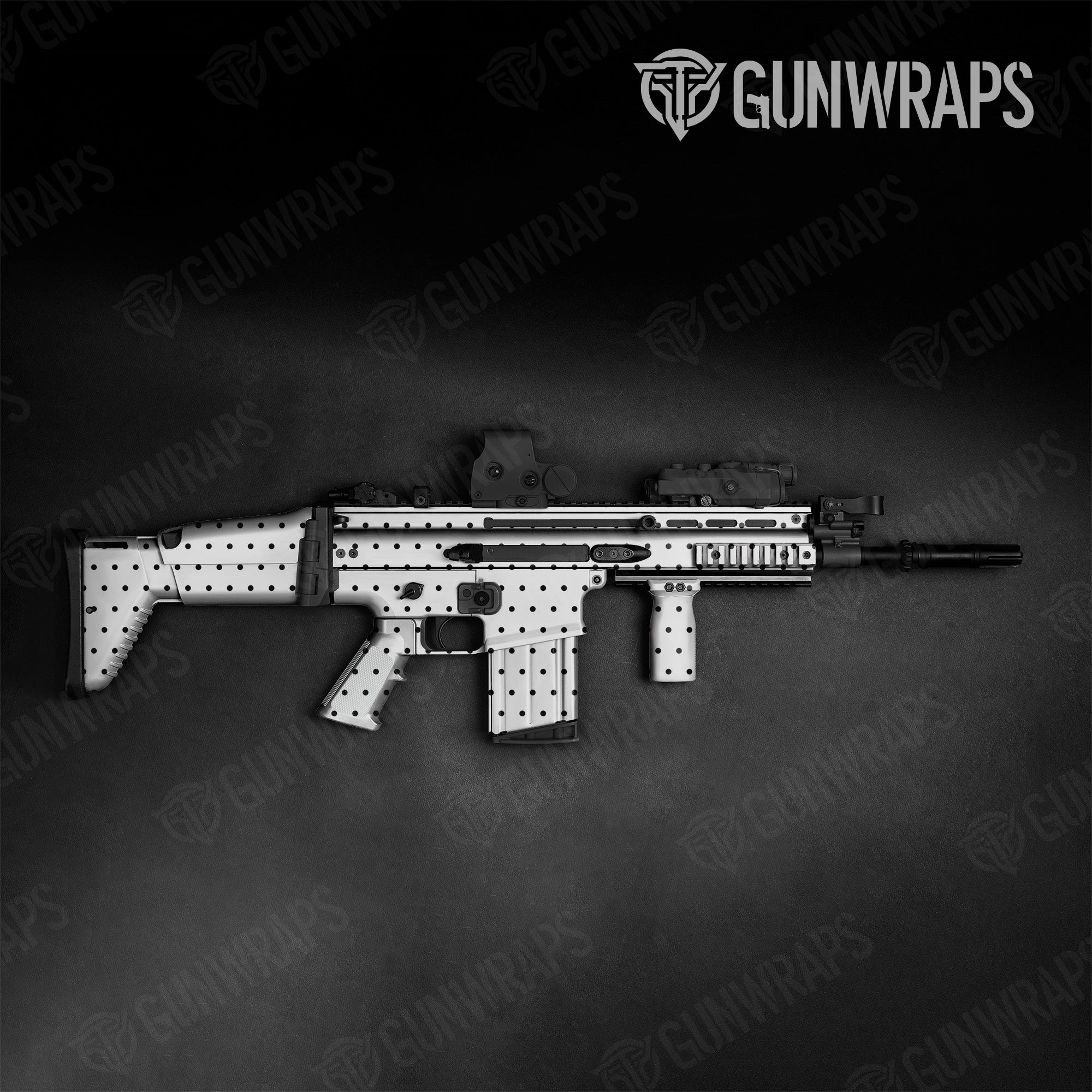 Tactical Dotted White Gun Skin Pattern