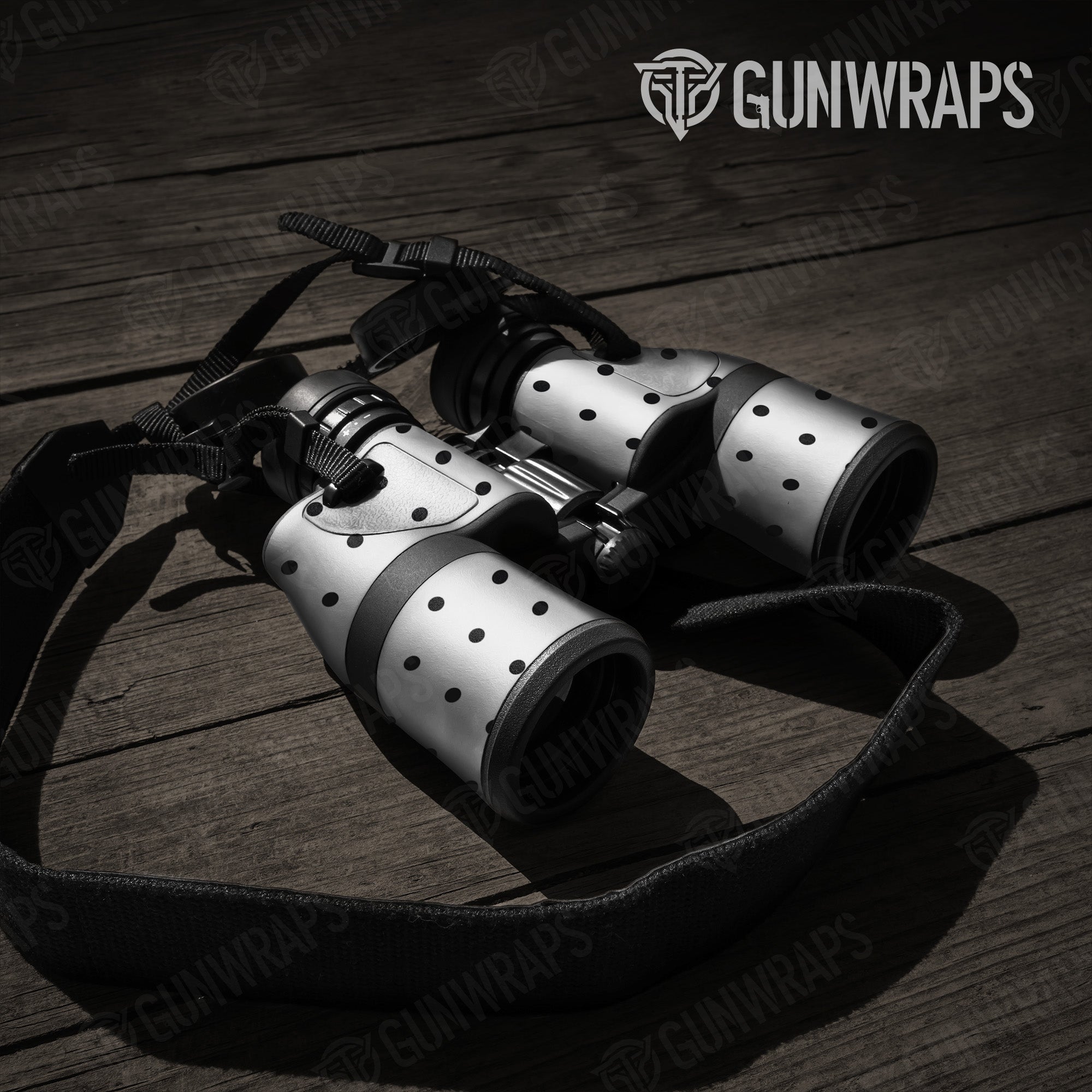 Binocular Dotted White Gun Skin Pattern