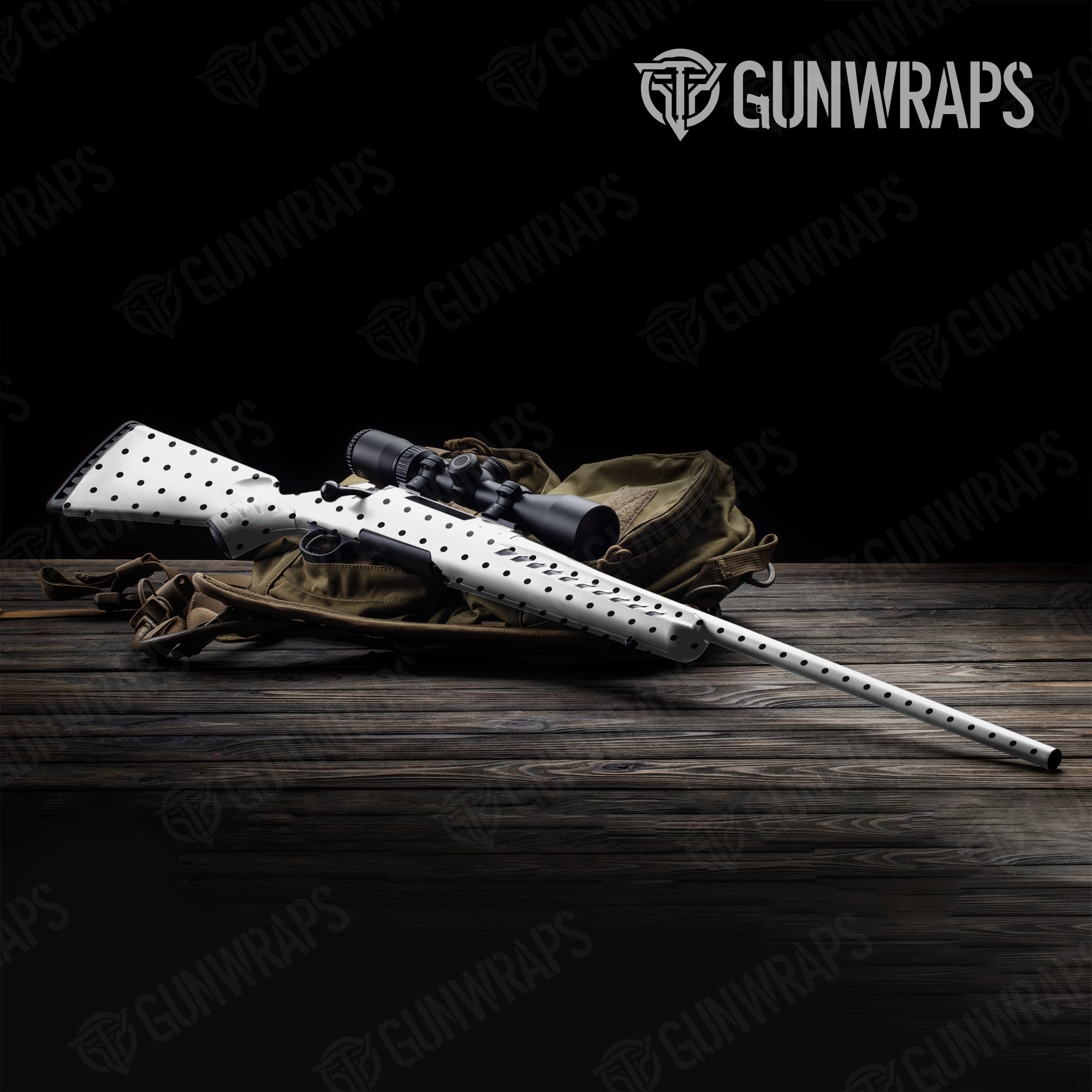 Rifle Dotted White Gun Skin Pattern