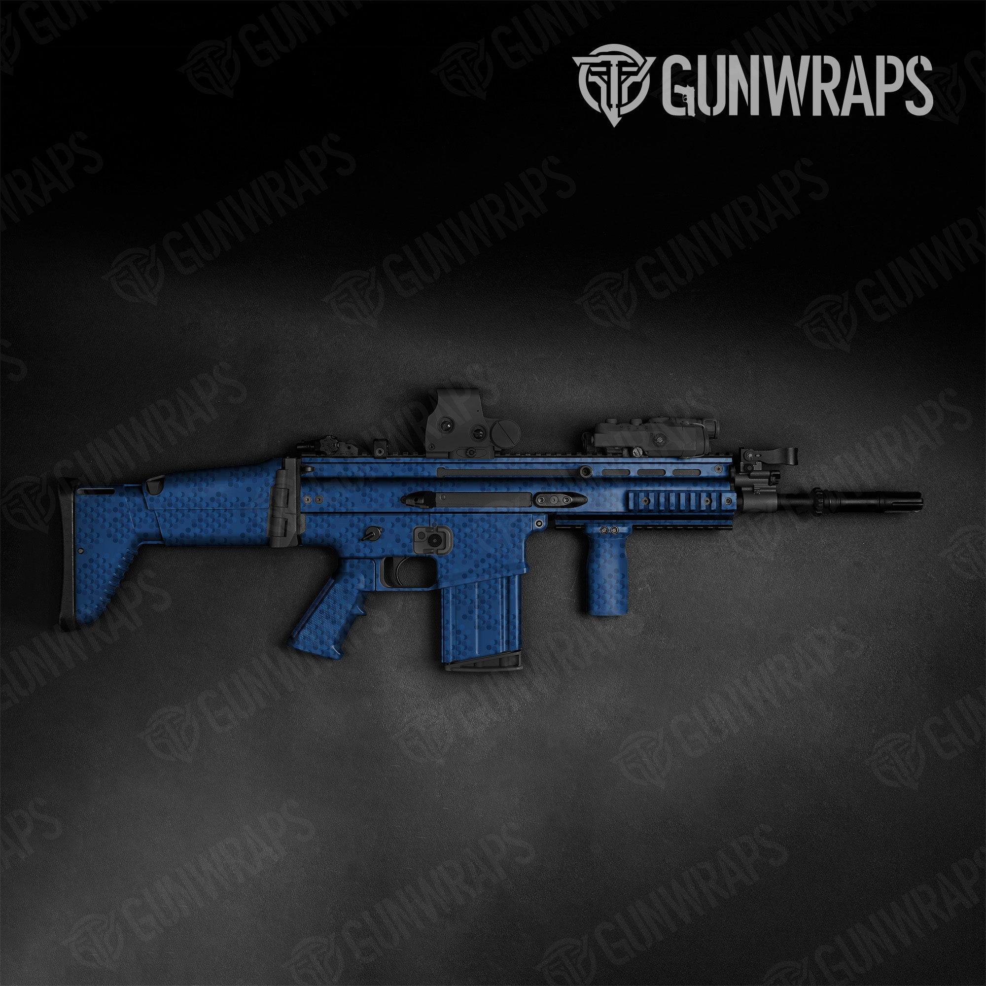 Tactical Eclipse Camo Elite Blue Gun Skin Pattern