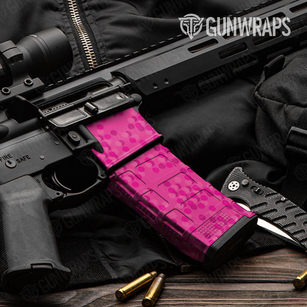 AR 15 Mag & Mag Well Eclipse Camo Elite Magenta Gun Skin Pattern