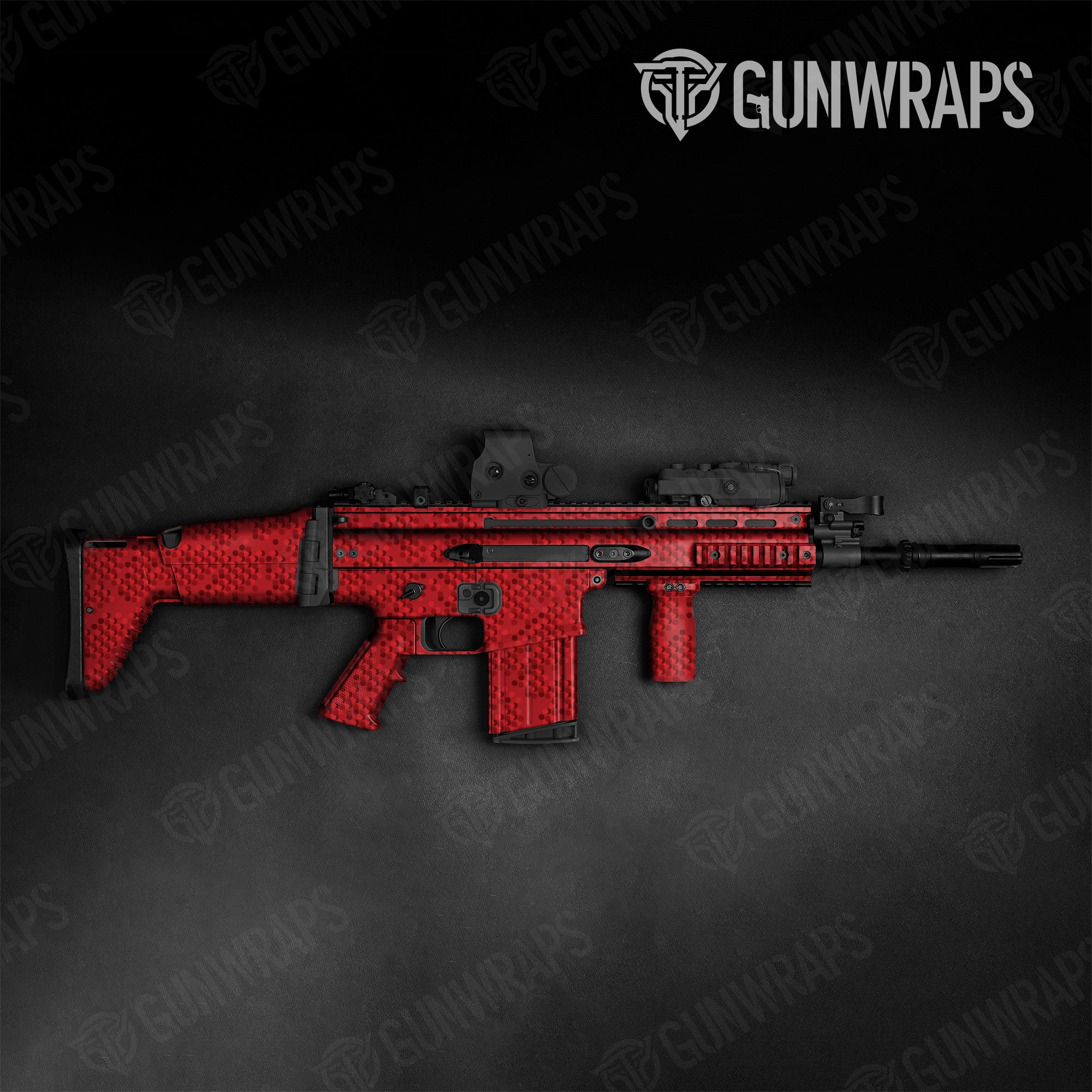 Tactical Eclipse Camo Elite Red Gun Skin Pattern