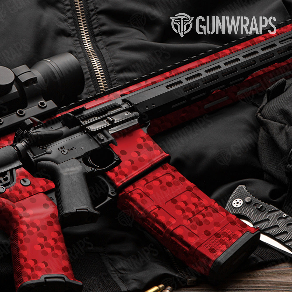 AR 15 Mag & Mag Well Eclipse Camo Elite Red Gun Skin Pattern