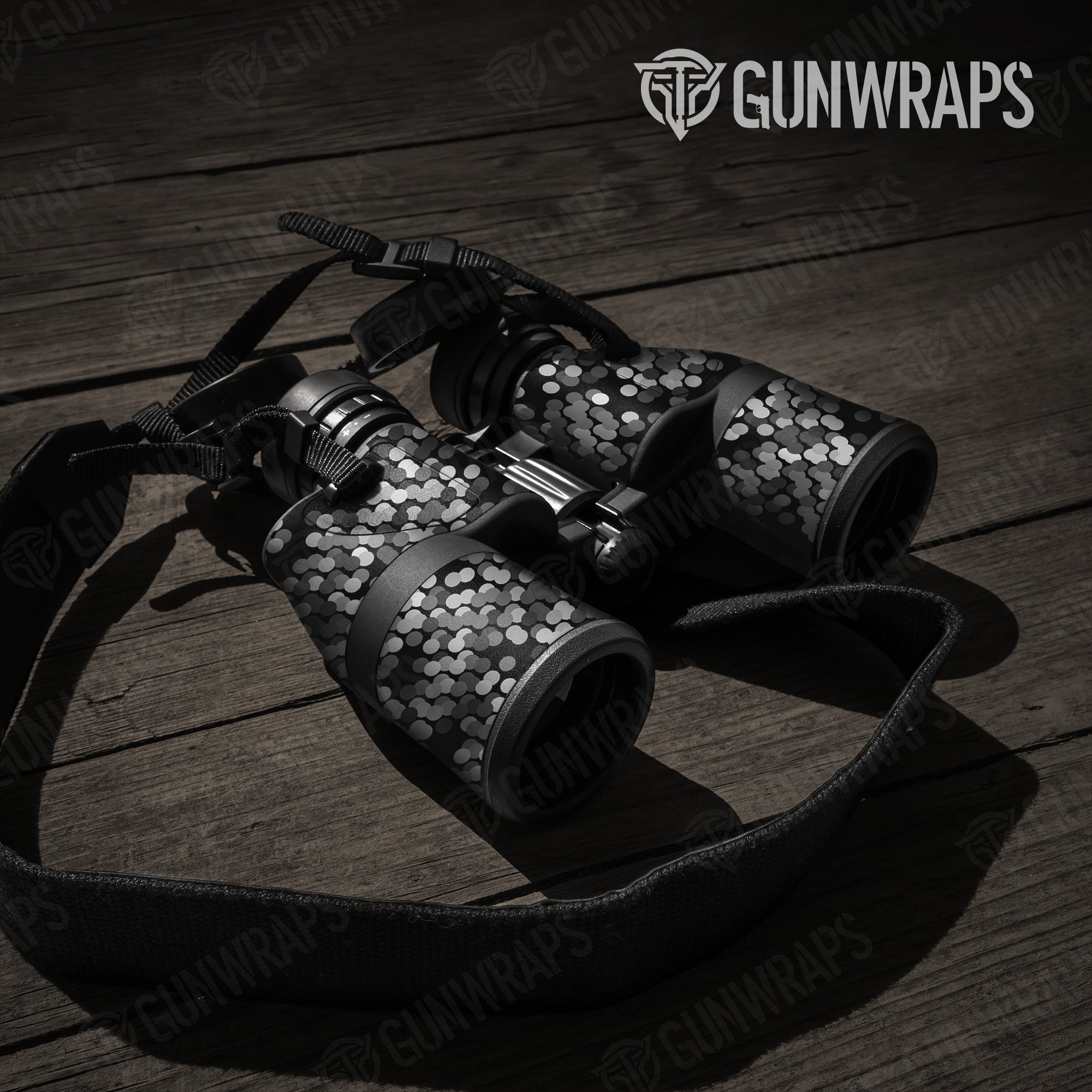 Binocular Eclipse Camo Grayscale Gun Skin Pattern