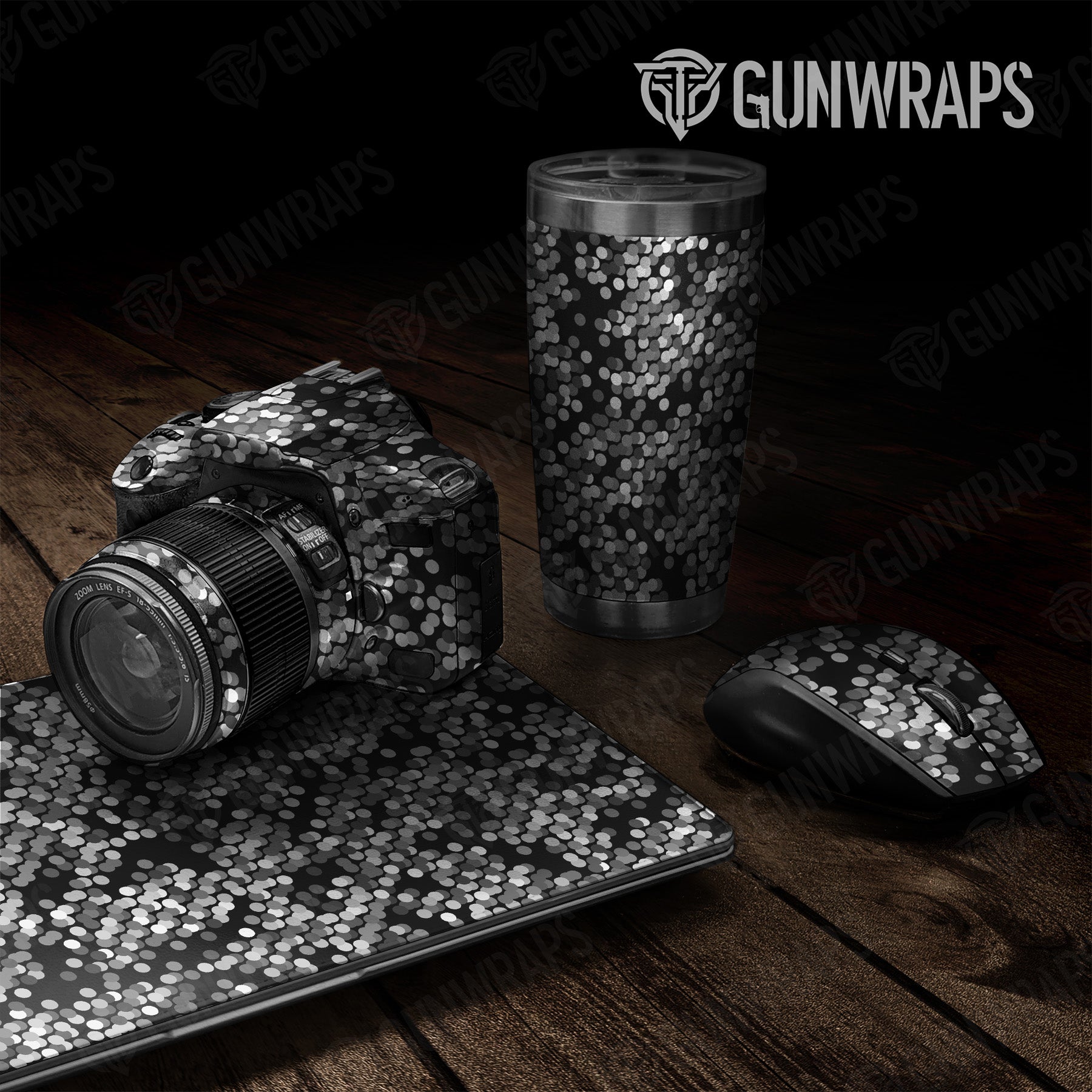 Universal Sheet Eclipse Camo Grayscale Gun Skin Pattern