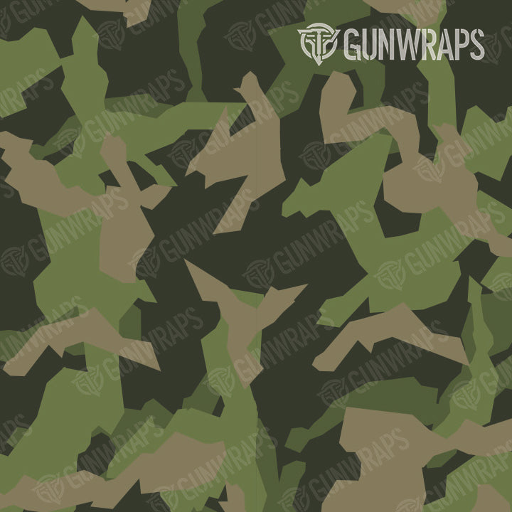 Universal Sheet Erratic Army Green Camo Gun Skin Pattern