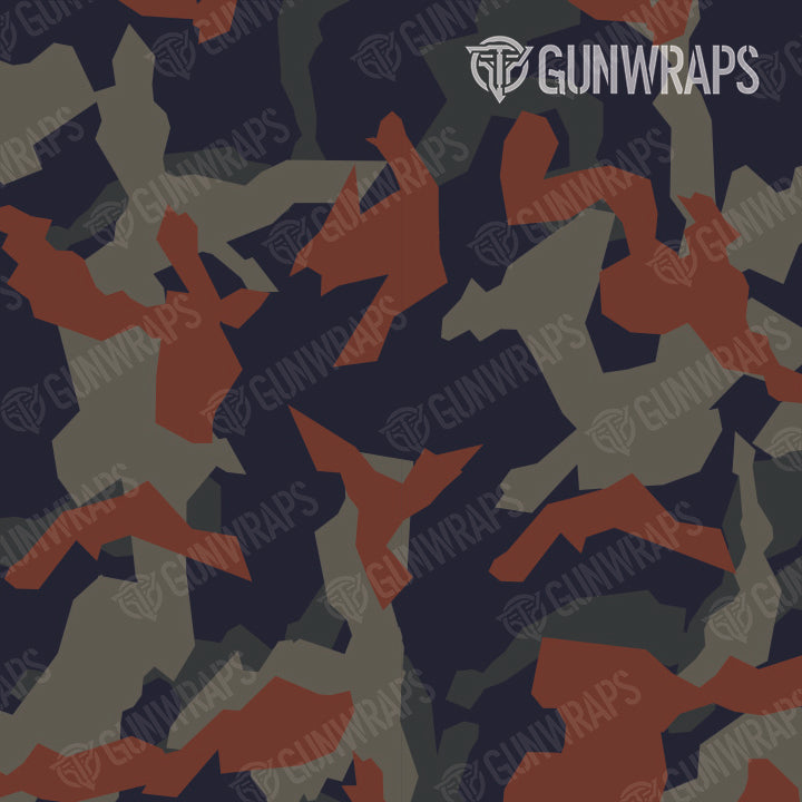 Tactical Erratic Blue Copper Camo Gun Skin Pattern