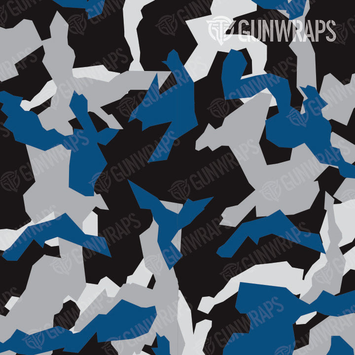 Tactical Erratic Blue Tiger Camo Gun Skin Pattern