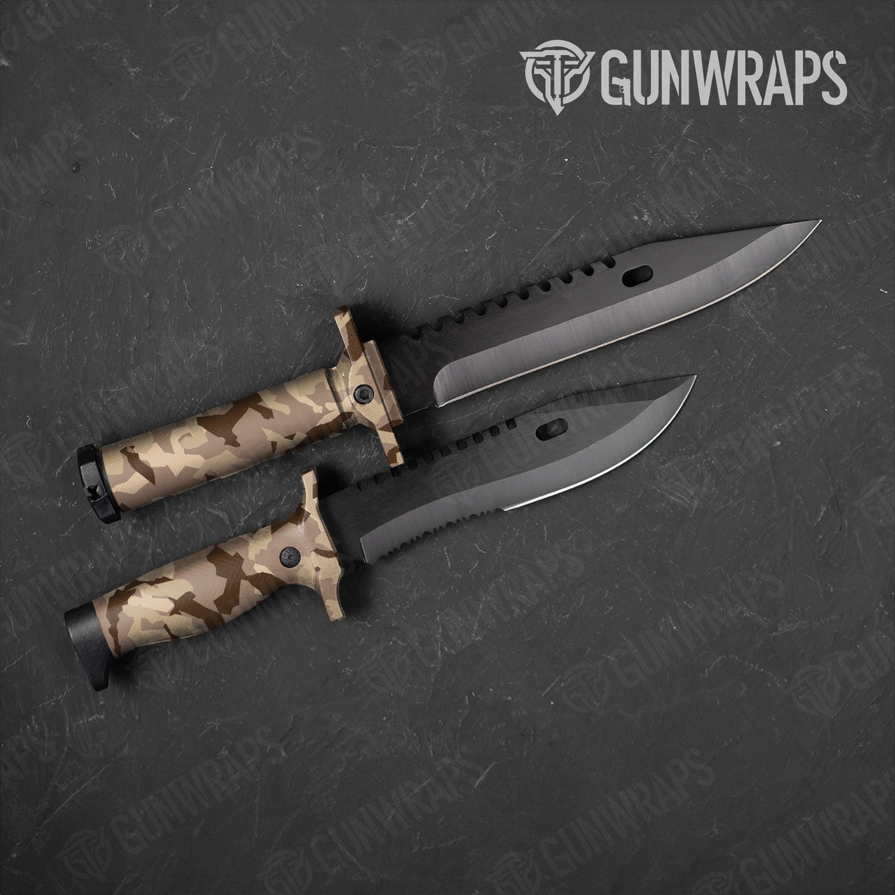 Erratic Desert Camo Knife Gear Skin Vinyl Wrap