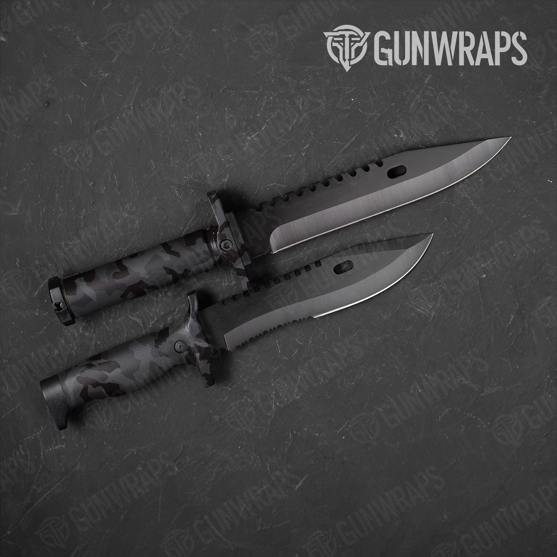 Erratic Elite Black Camo Knife Gear Skin Vinyl Wrap