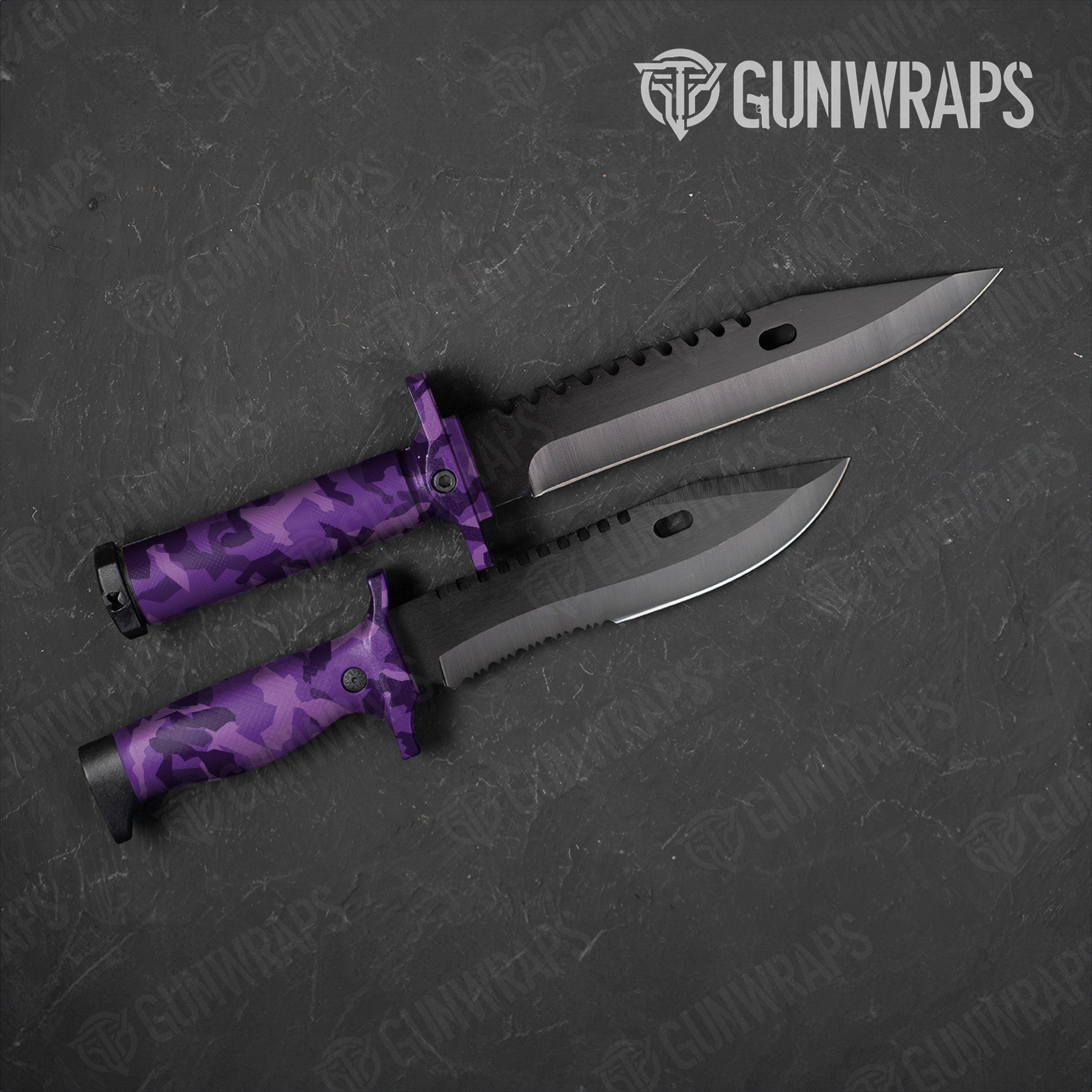 Erratic Elite Purple Camo Knife Gear Skin Vinyl Wrap