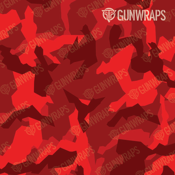 AR 15 Erratic Elite Red Camo Gun Skin Pattern