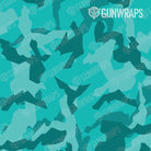 AR 15 Erratic Elite Tiffany Blue Camo Gun Skin Pattern