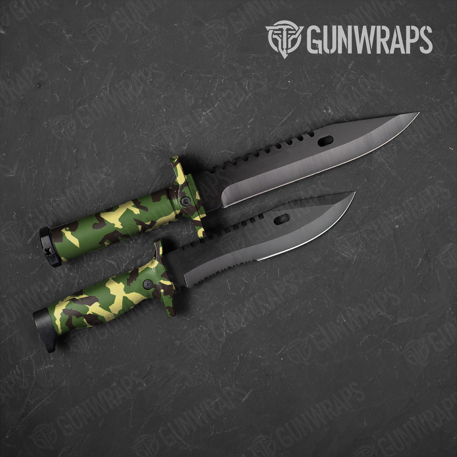 Erratic Jungle Camo Knife Gear Skin Vinyl Wrap