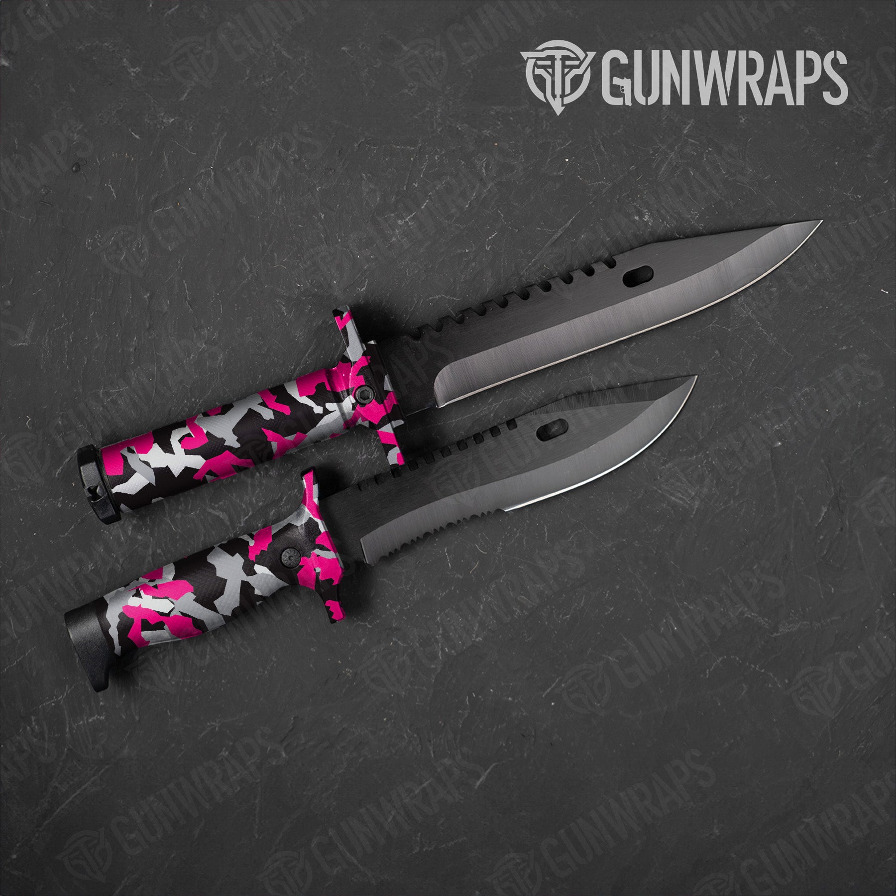 Erratic Magenta Tiger Camo Knife Gear Skin Vinyl Wrap