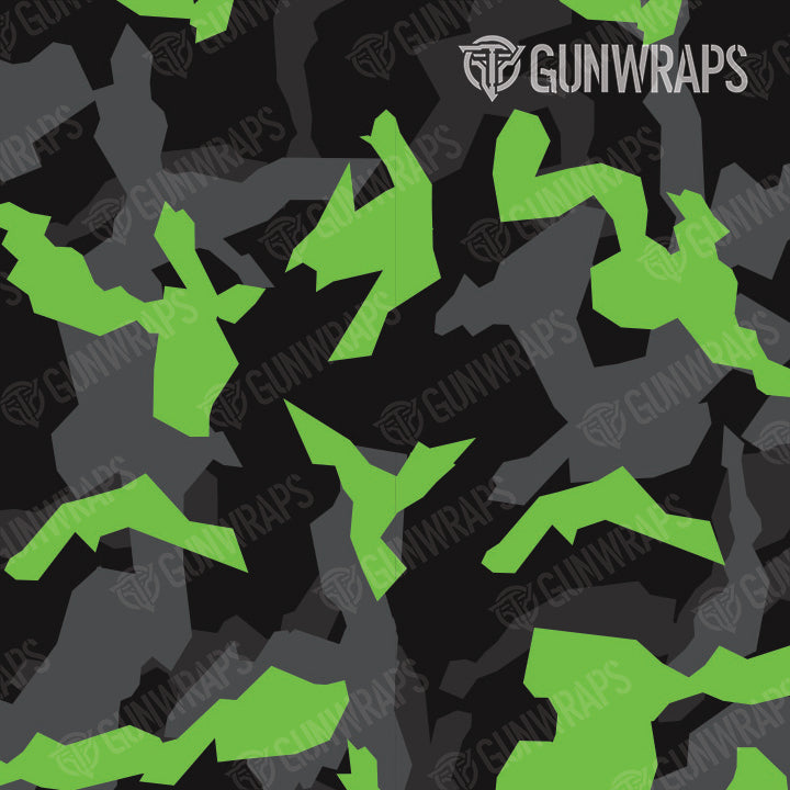 AR 15 Mag Well Erratic Metro Green Camo Gun Skin Pattern