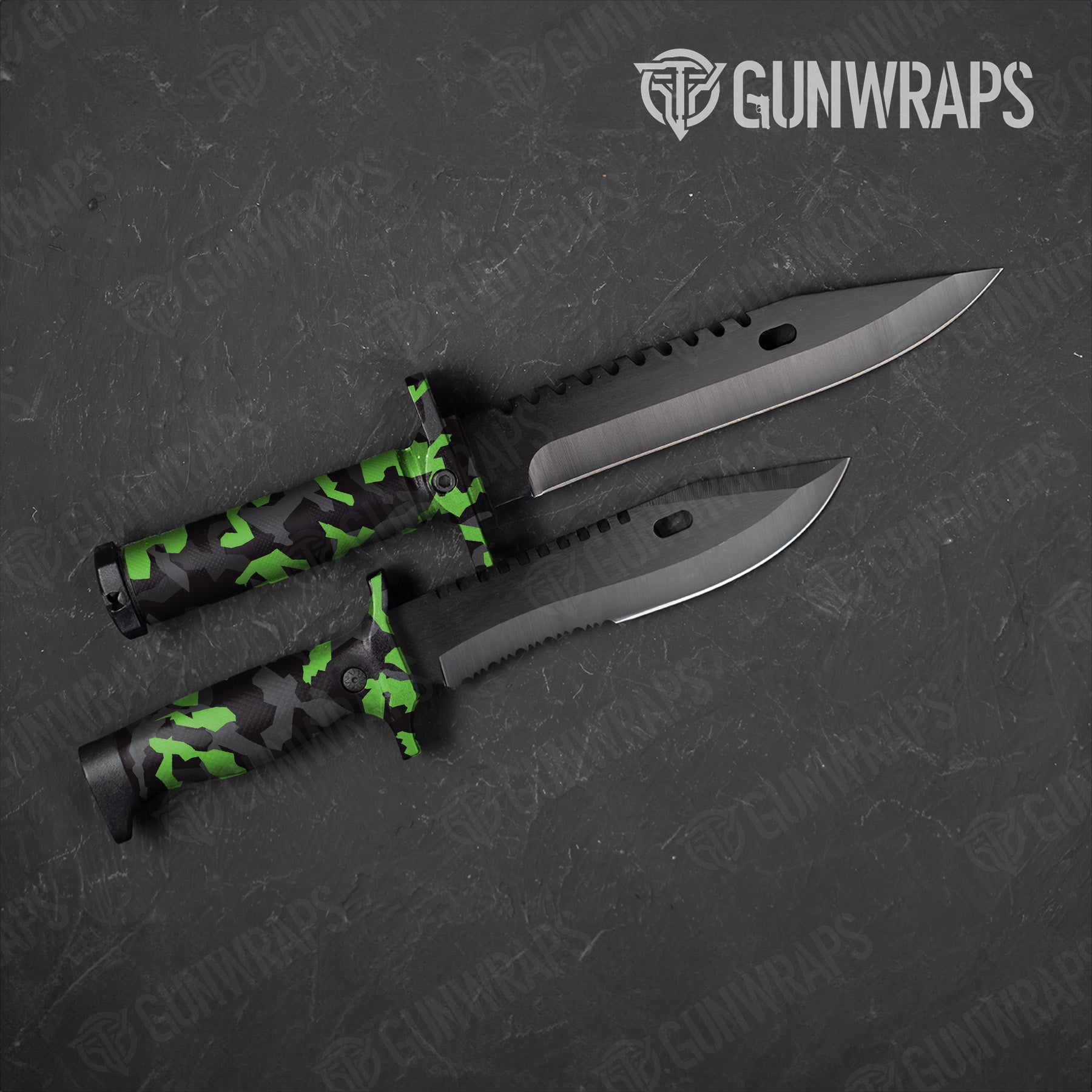 Erratic Metro Green Camo Knife Gear Skin Vinyl Wrap