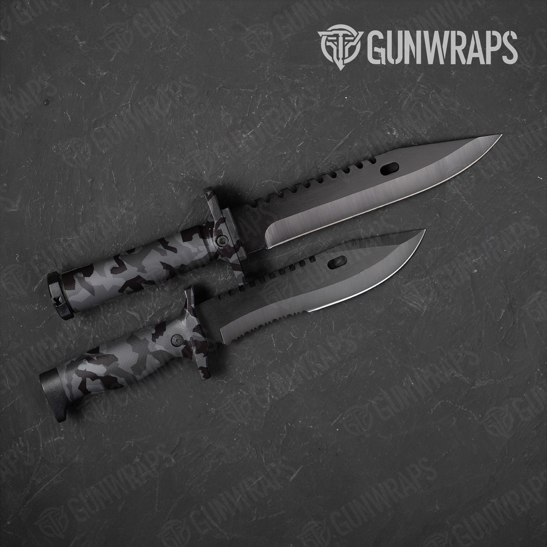 Erratic Midnight Camo Knife Gear Skin Vinyl Wrap