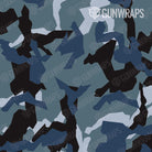 AR 15 Erratic Navy Camo Gun Skin Pattern