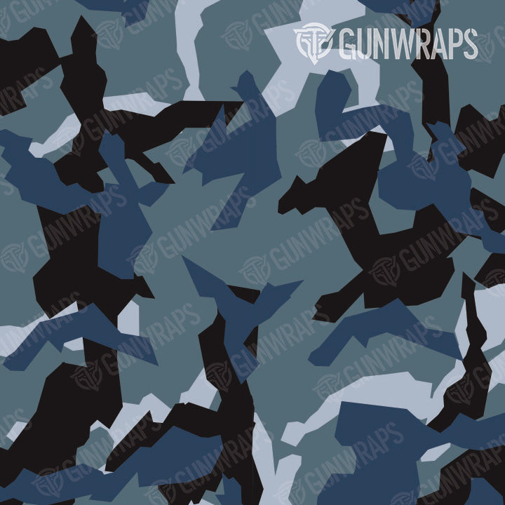 AR 15 Mag & Mag Well Erratic Navy Camo Gun Skin Pattern