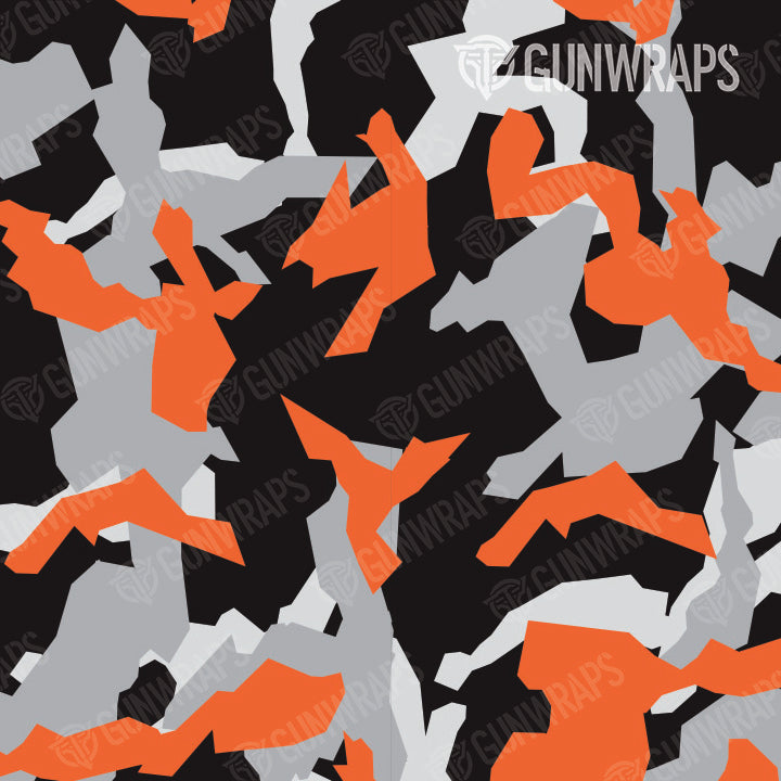 Universal Sheet Erratic Orange Tiger Camo Gun Skin Pattern