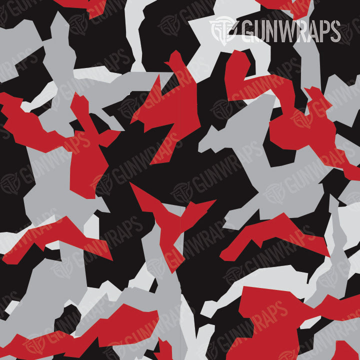 AR 15 Erratic Red Tiger Camo Gun Skin Pattern