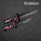 Erratic Red Tiger Camo Knife Gear Skin Vinyl Wrap