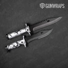 Erratic Snow Camo Knife Gear Skin Vinyl Wrap