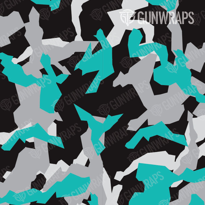 AR 15 Erratic Tiffany Blue Tiger Camo Gun Skin Pattern