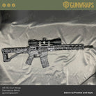 ar 15 damascus black gun skin