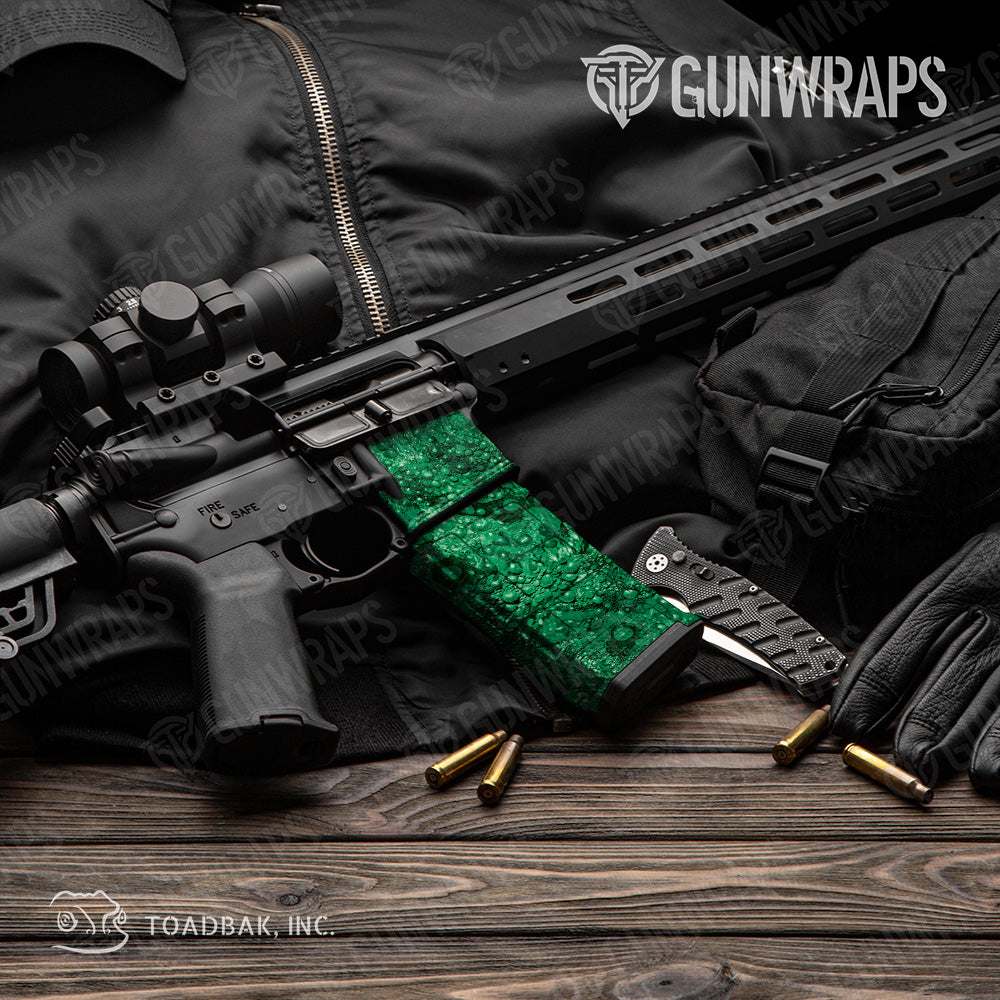 AR 15 Mag & Mag Well Toadaflage Green Camo Gun Skin Vinyl Wrap