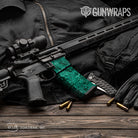 AR 15 Mag & Mag Well Toadaflage Teal Camo Gun Skin Vinyl Wrap