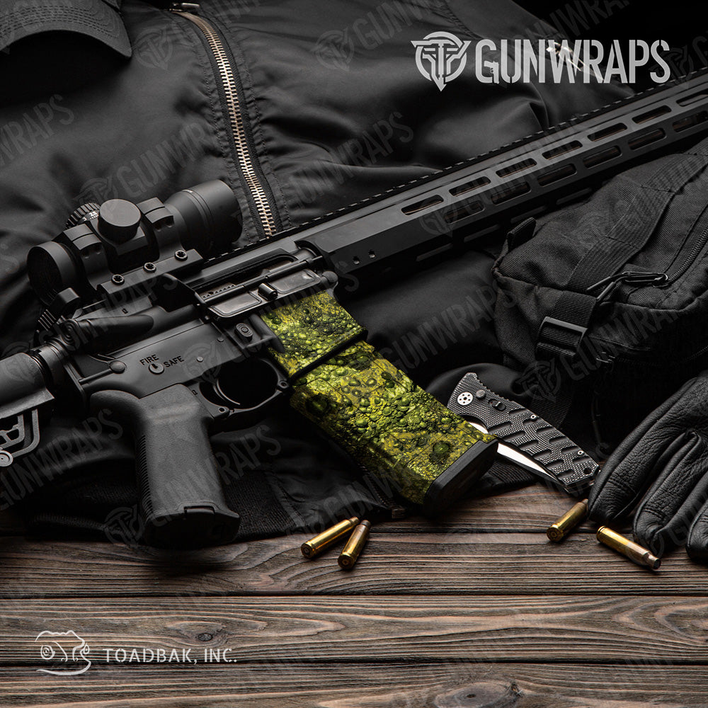 AR 15 Mag & Mag Well Toadaflage Toxic Camo Gun Skin Vinyl Wrap