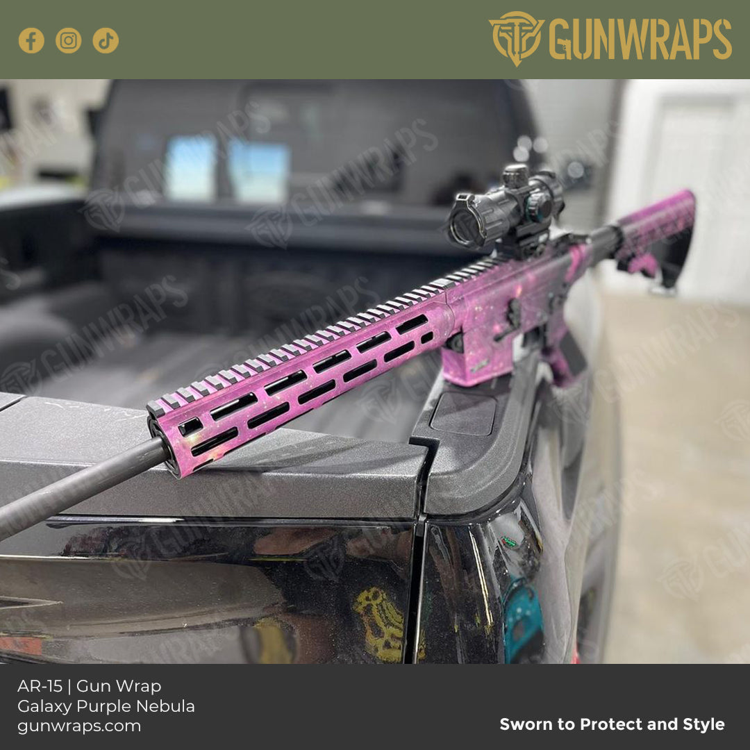 ar 15 purple nebula gun skin