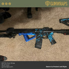 ar 15 cyan gun wrap