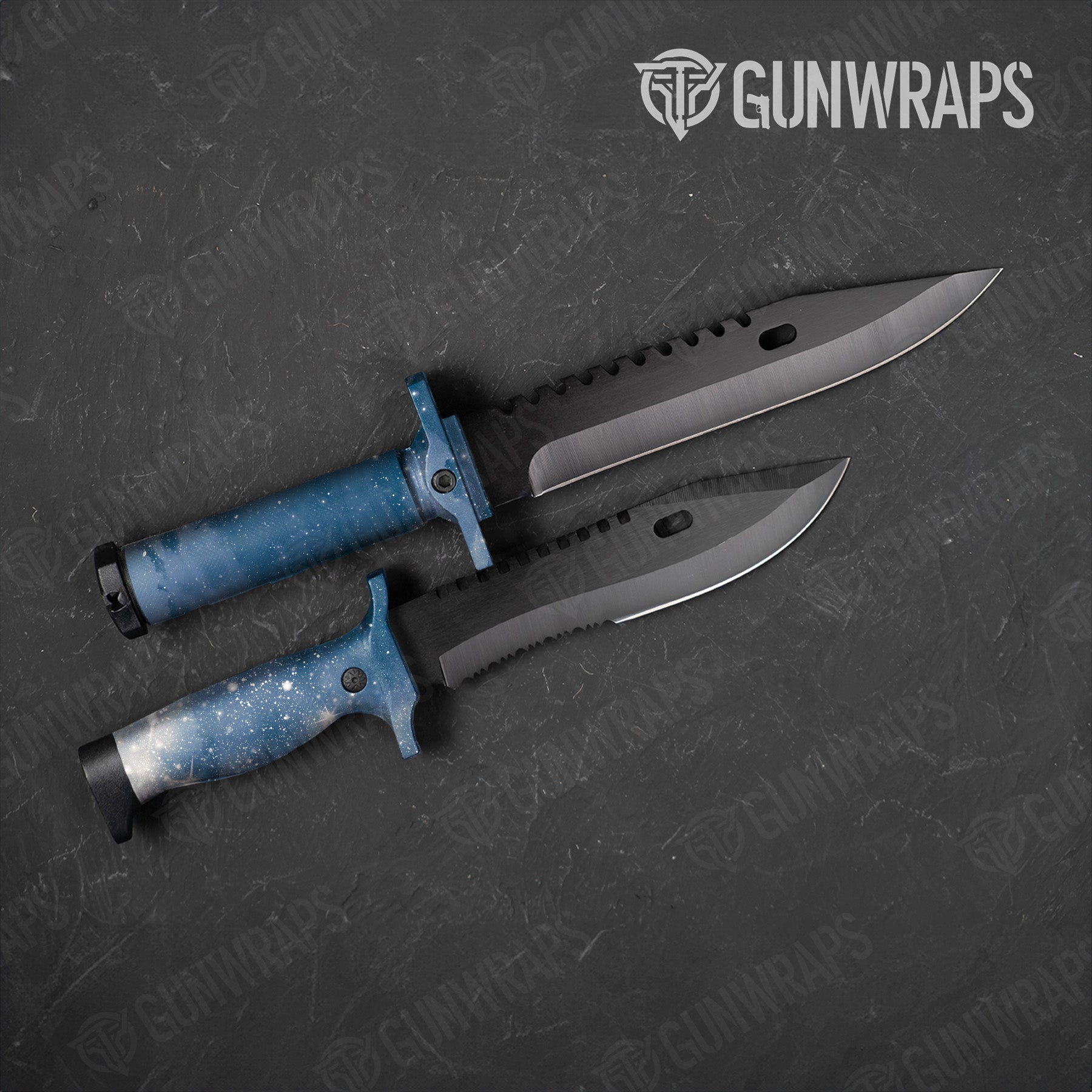 Galaxy Light Blue Knife Gear Skin Vinyl Wrap