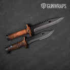 Galaxy Orange Nebula Knife Gear Skin Vinyl Wrap