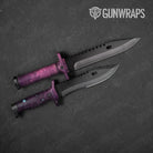 Galaxy Purple Nebula Knife Gear Skin Vinyl Wrap