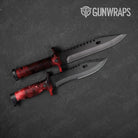 Galaxy Red Knife Gear Skin Vinyl Wrap