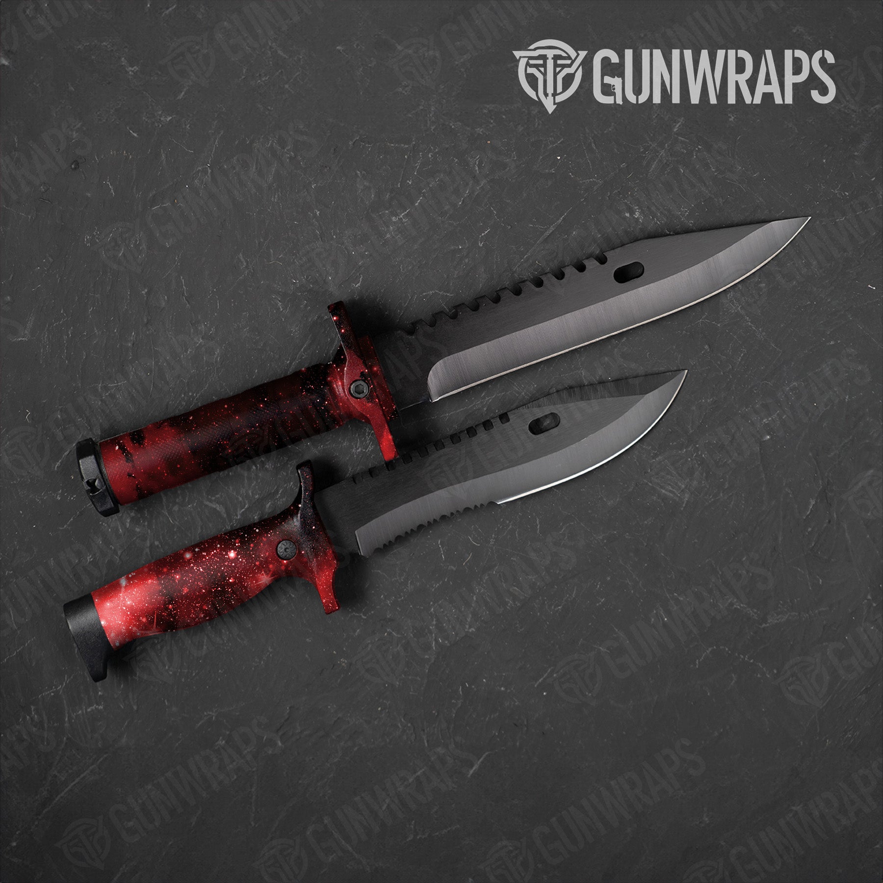 Galaxy Red Knife Gear Skin Vinyl Wrap